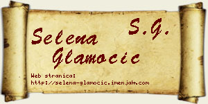 Selena Glamočić vizit kartica